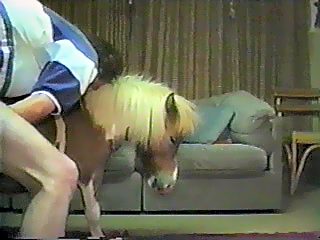 Gay sex with mini stallion. Animal and man fucks each other